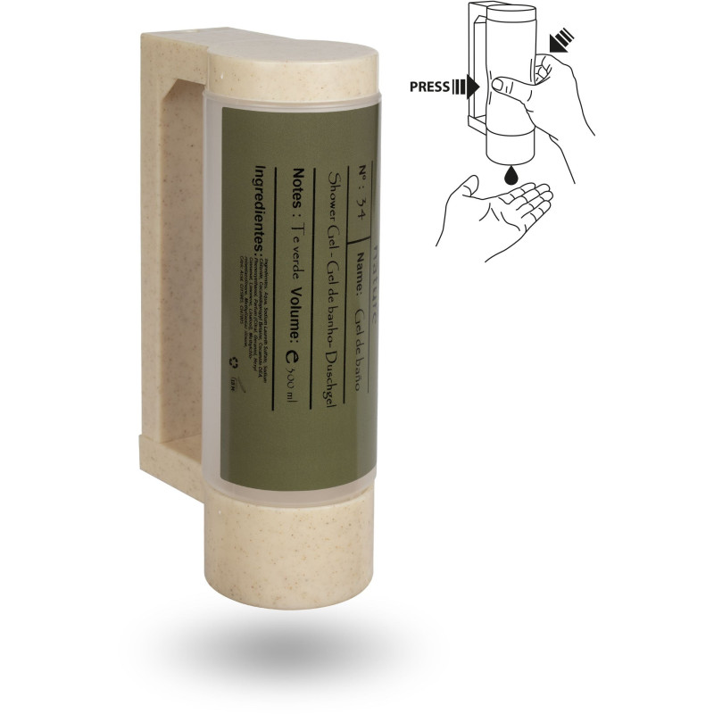 Supporto con flacone dispenser BIO vuoto da 400 ml