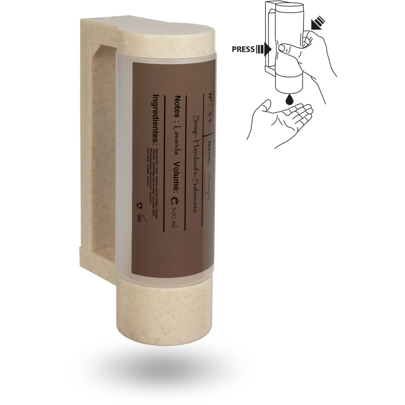 Holder with 400 ml empty BIO dispenser bottle