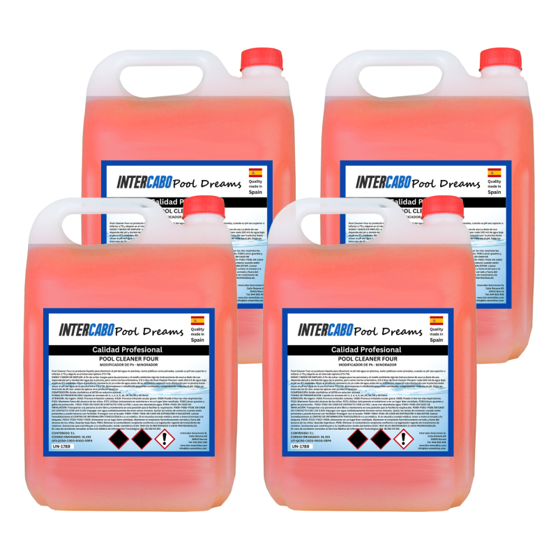 Redutor de pH líquido para piscinas | Pack 4x5L