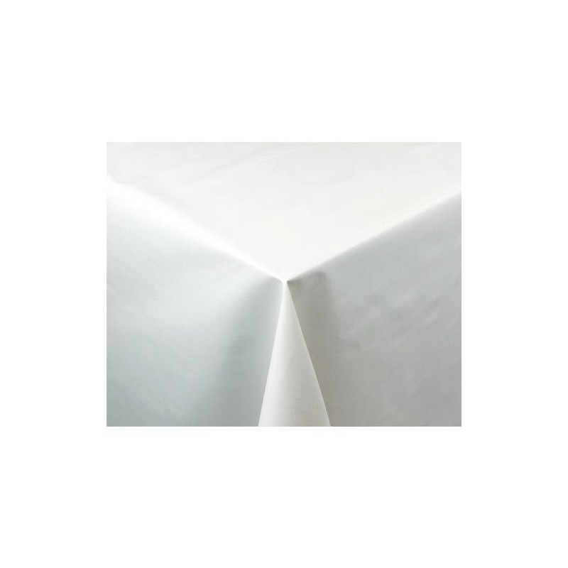 Nappe blanche lisse 125 x 125cm.