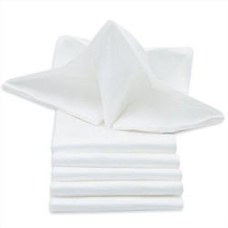 Tovagliolo bianco semplice 50 x 50 cm