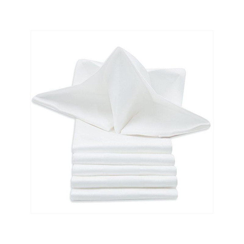 Servilleta blanca liso 50 x 50cm