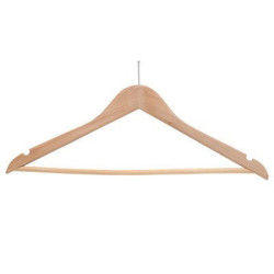 Perchas madera con antirrobo - 10 unidades