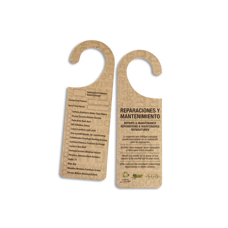 Cabide de porta bio com aviso para reparos