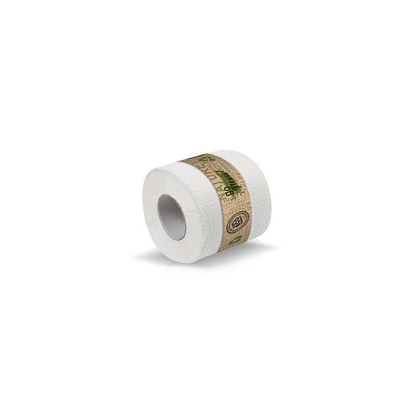 Rolo de papel higiênico com selo de garantia 