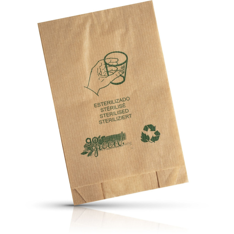 Saco copo de papel kraft esterilizado - 1000 unidades