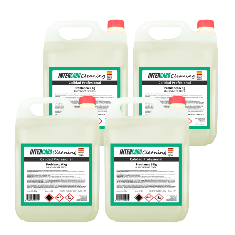 Blanqueador textil con cloro 4x5L
