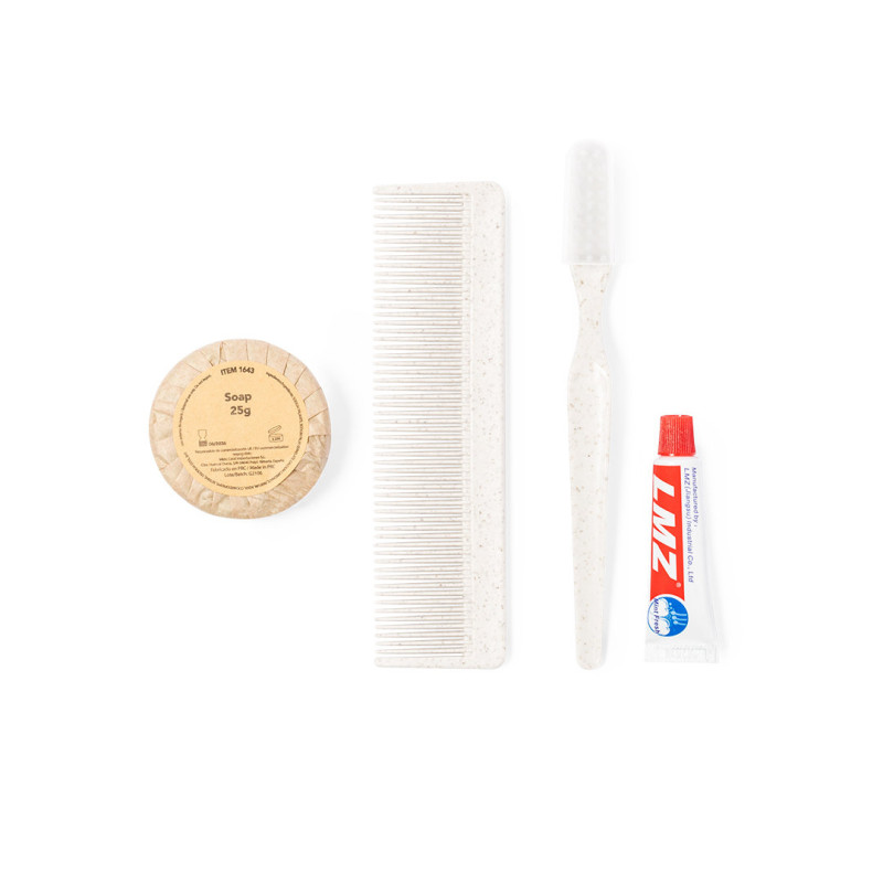 Kit de Cepillo dental y crema, jabón y Peine Ecológico