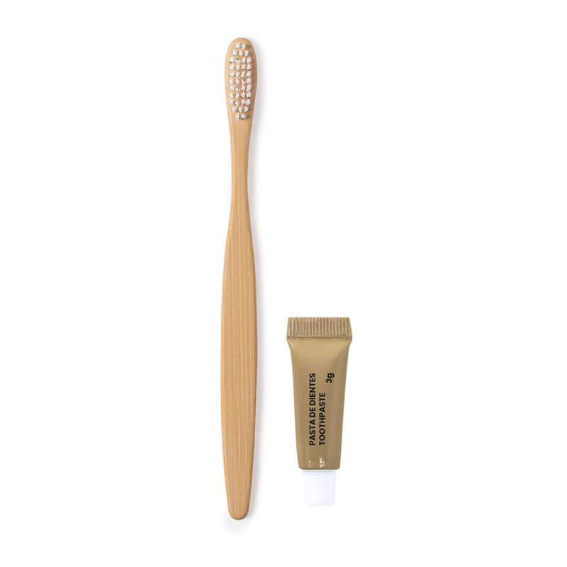 200 Sets dentales con cepillo de bambú y crema dental