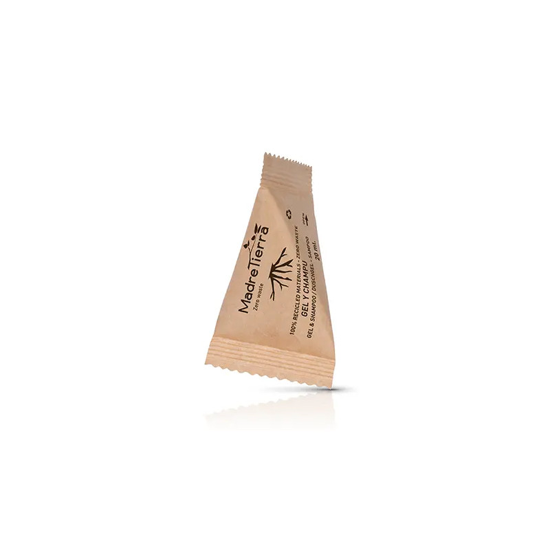 Madre Erde Duschgel und Shampoo im Pyramiden-Sachet 20ml - 800 Stück