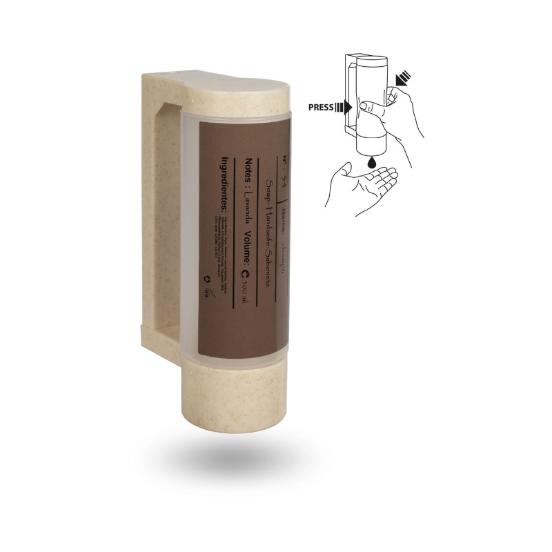 Support avec flacon distributeur BIO vide de 400 ml