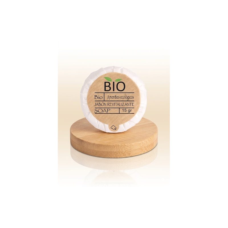 Jaboneras redondas madera natural | Pack 10 uds