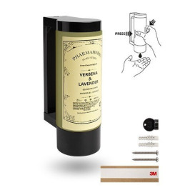 Suporte com frasco dispensador vazio para gel de banho em hotéis