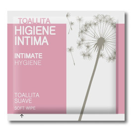 Toallita de higiene intima envasada individualment