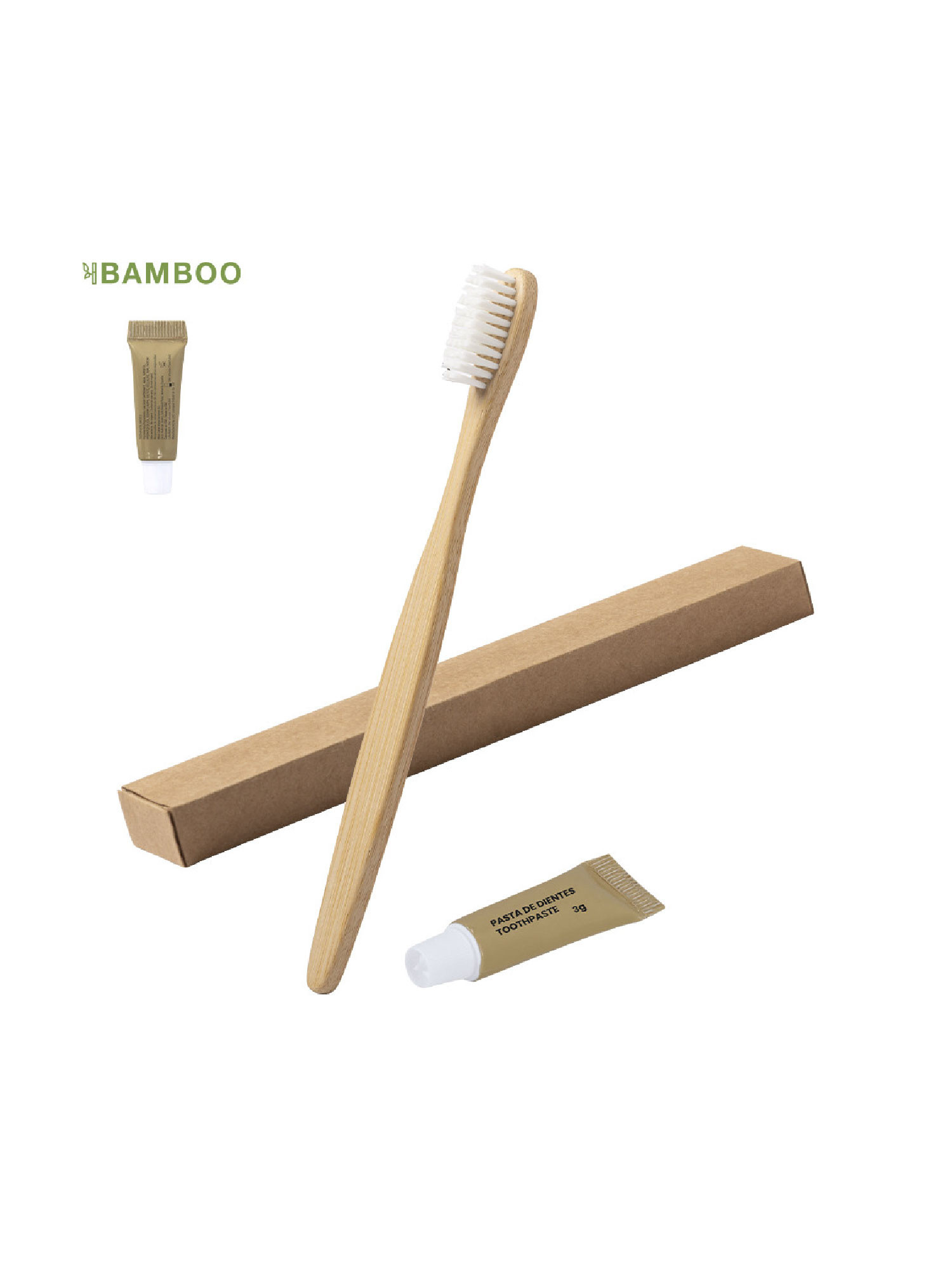 Zahnpflegeset mit Bambusbrste im Karton  600 Stck | Top Amenities