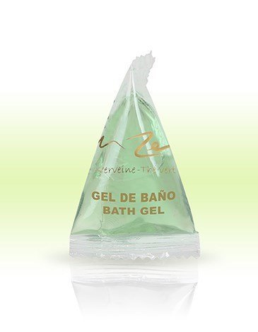 Shower gel in a sachet Pyramid 15ml customized