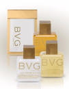 Ensembles de 3 pi&egrave;ces de petites bouteilles 35ml+ savon pour les mains BVG Gold.