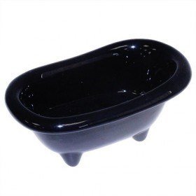 Little black bathtub made of ceramic
