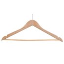 Hanger made of wood with anti-theft device - 10 pieces