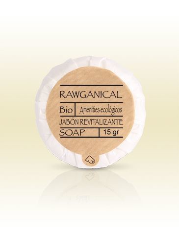 Barre de savon rond Rawganical 15g standard.