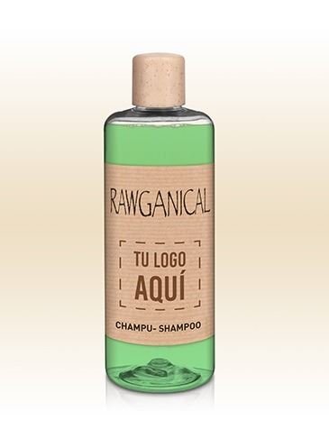 20 bouteilles shampooing 300ml personnalis&eacute; Rawganical.