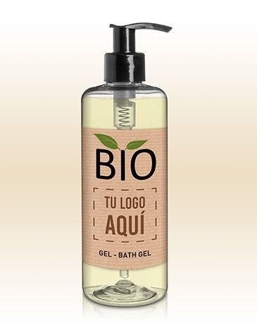16 bouteilles gel 300ml avec distributeur personnalis&eacute; Go Green Bio.
