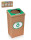 Poubelle de recyclage robuste (verre) pour les parties communes. Cadeau 10 sacs verts 100 litres.