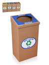 Recycling M&uuml;lleimer aus Pappe f&uuml;r Pappe und Papier - 100L