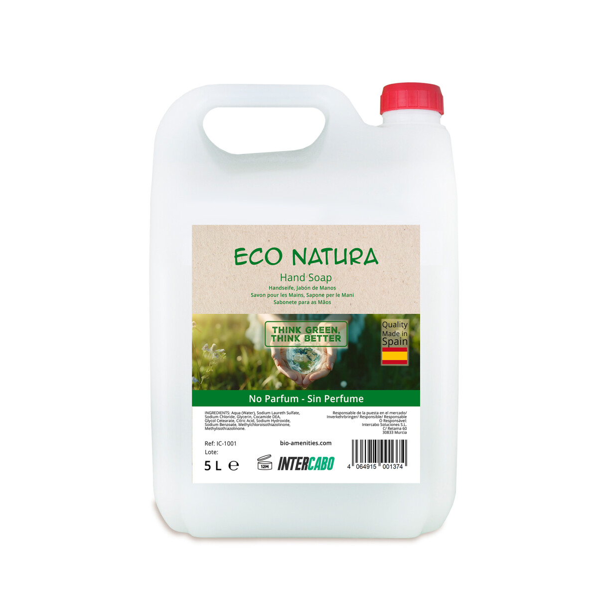 Sapone per le Mani Eco Natura Perlato Senza Profumo,...