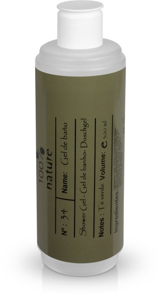 Botella recambio dispensadora 400ml, llena de gel de ducha Bio (Rellenable)