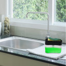 Dish soap dispenser with refillable dispenser
